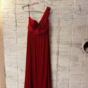 ONYX Nite Red One Shoulder Gown Size 14 Formal Prom Dress Cocktail Maxi Evening